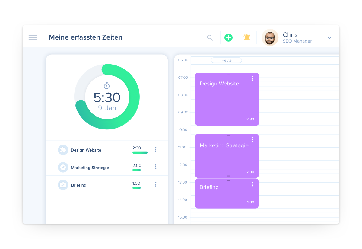 Zeiterfassung Software awork